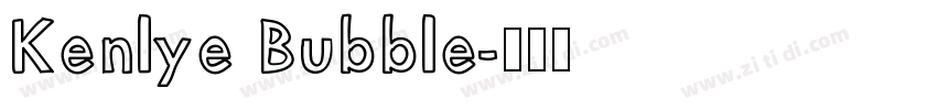 Kenlye Bubble字体转换